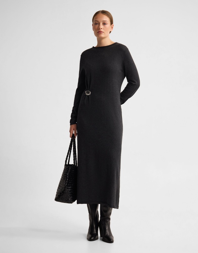 Oxford - Adelaide Knitted Dress With Brooch