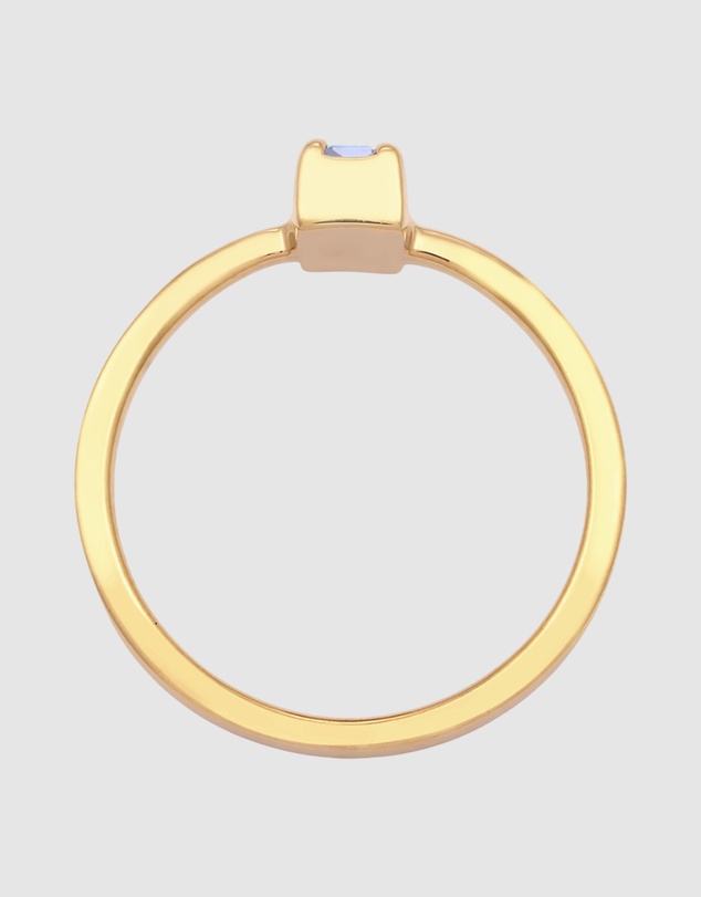 Elli Jewelry - Crystal Band Ring in Gold-Plated 925 Silver
