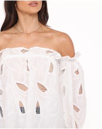 Petal & Pup - Warner Off Shoulder Top - White