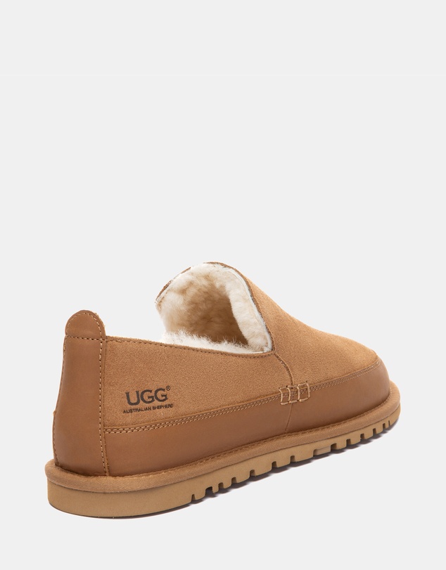 EVERAU - Australian Shepherd Ugg Frozark Cow Suede Upper Loafer Oxfords Flats