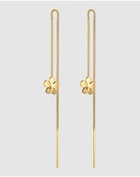 Elli Jewelry - Frangipani Drop Earrings in Gold-Plated 925 Sterling Silver