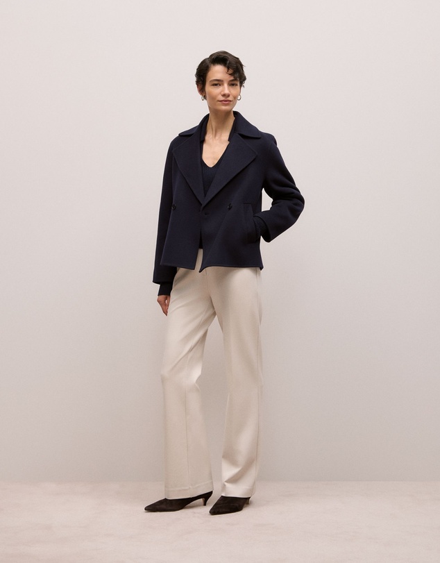Trenery - Ponte Flared Pant in Stone