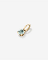 Michael Hill - Round Blue Aquamarine Birthstone Pendant in 10kt Yellow Gold
