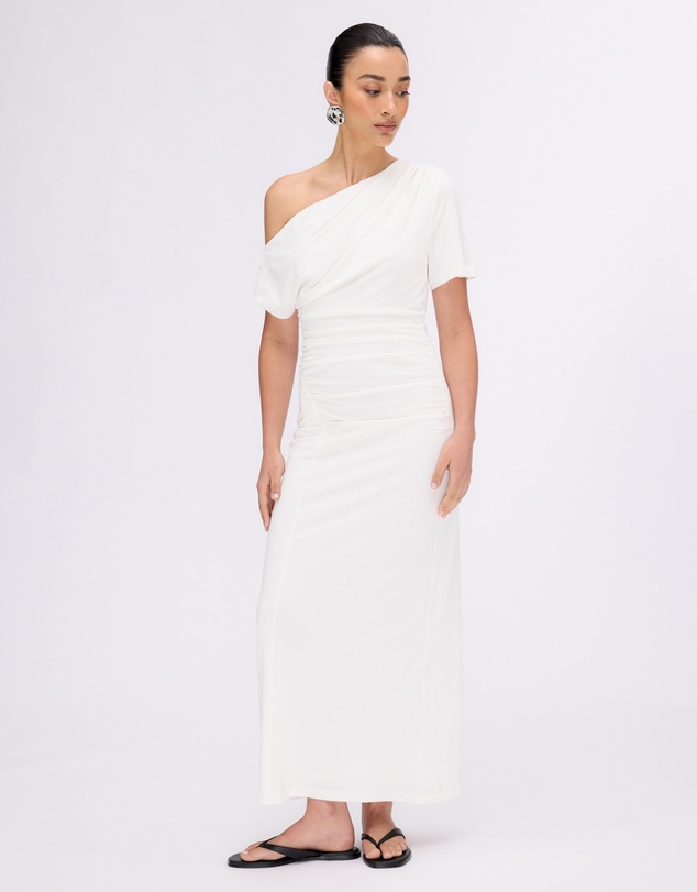 Minima Esenciales - Etta Jersey Off Shoulder Midi Dress