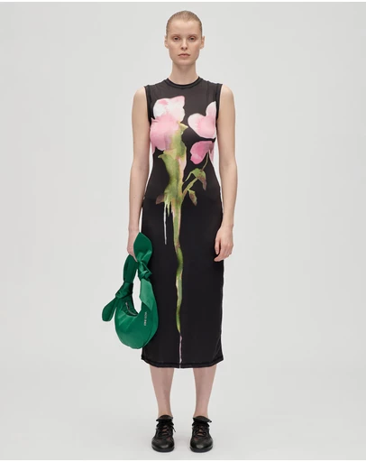 Stine Goya - Stocking Jersey Elastic Tank Crewneck Dress