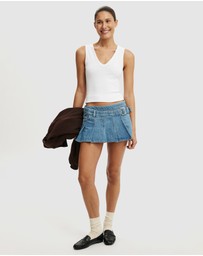 Cotton On - Pleated Micro Wrap Skirt