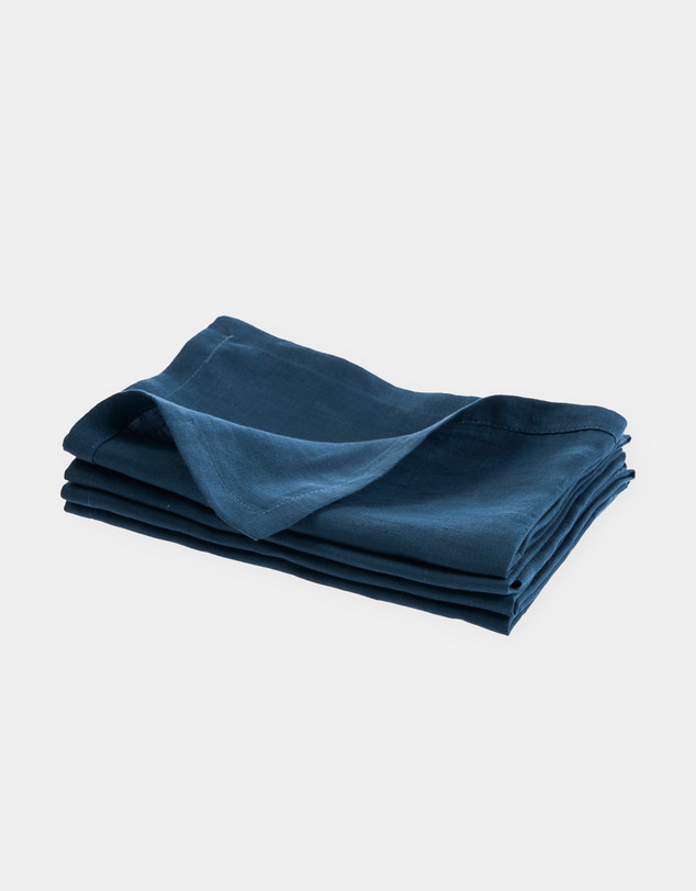 Linen House - Nimes Pure Linen 4 Piece Napkin Set