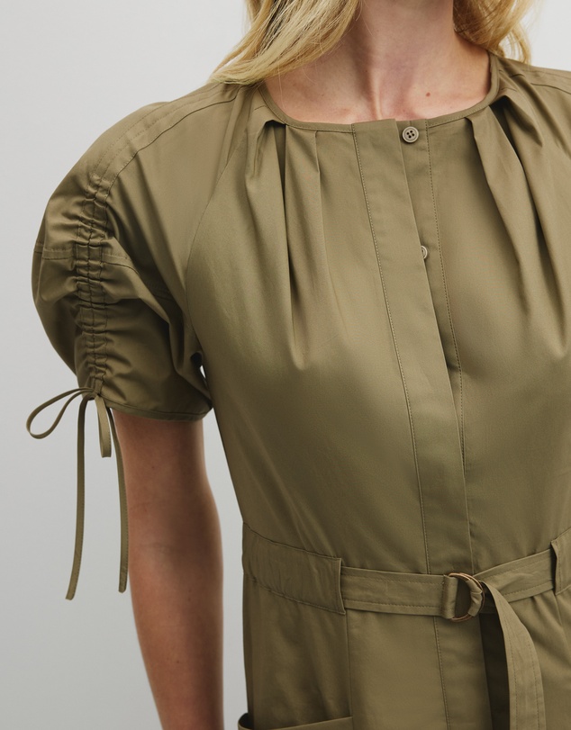 Country Road - Gathered Sleeve Midi Dress