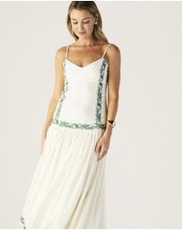 MOS The Label - Porto Embroidery Strappy Dress