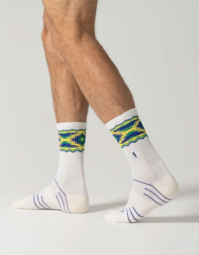 Swanky Socks - White Sapucaia Step