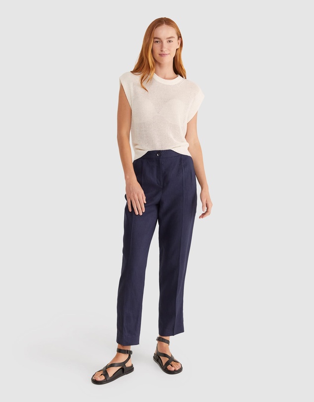 Freya Linen Pant by Sportscraft Online | THE ICONIC | Australia