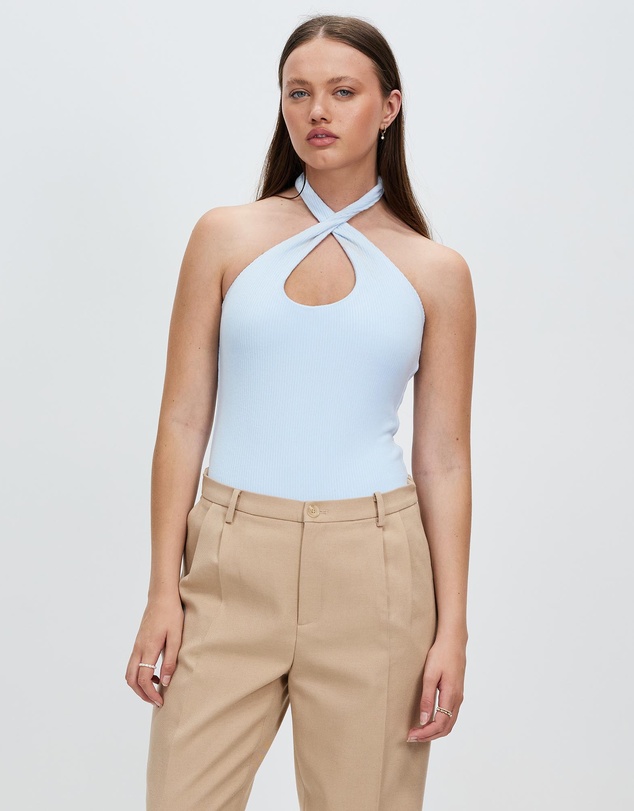 Style Addict - Emily Cross Over Halter Top