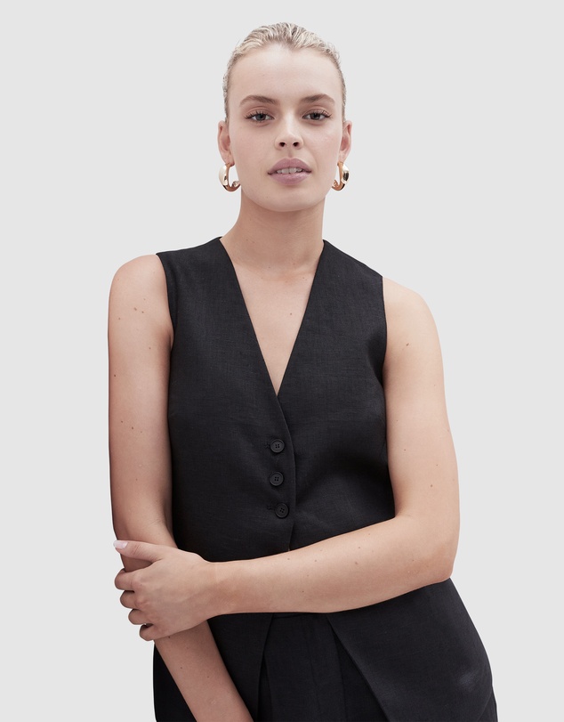 UNISON - Linen Longline Vest