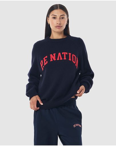 Dark Navy & College Red