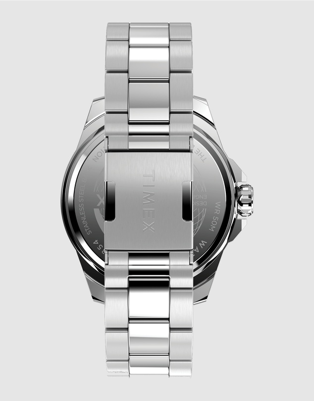 TIMEX - Timex Essex 44mm Silver-Tone Analogue Watch