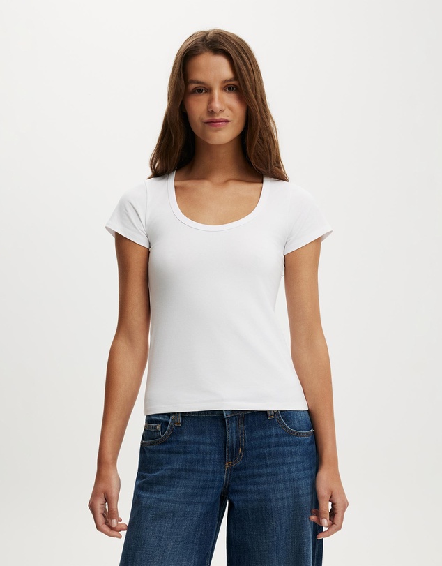 Cotton On - Everyday Smooth Scoop Neck Tee
