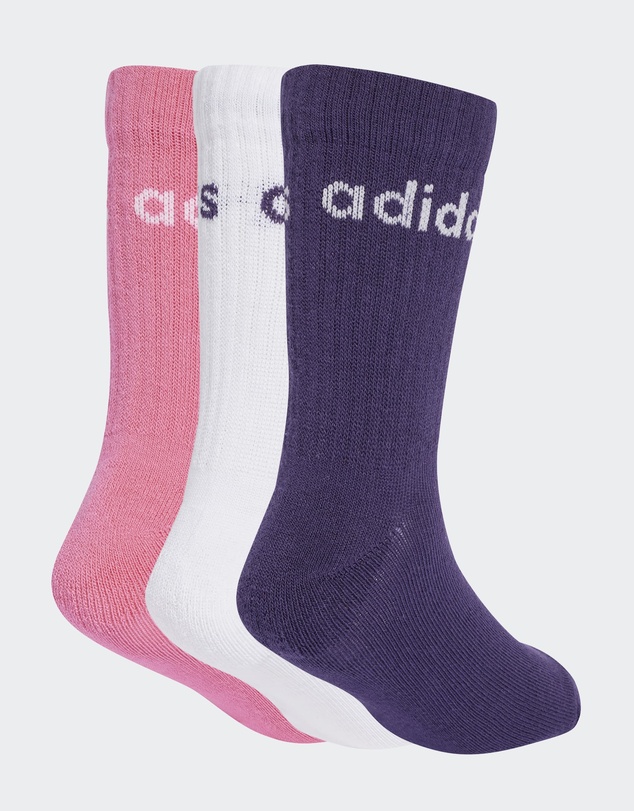 adidas Performance - Linear Kids Crew 3 Pairs Per Pack Socks