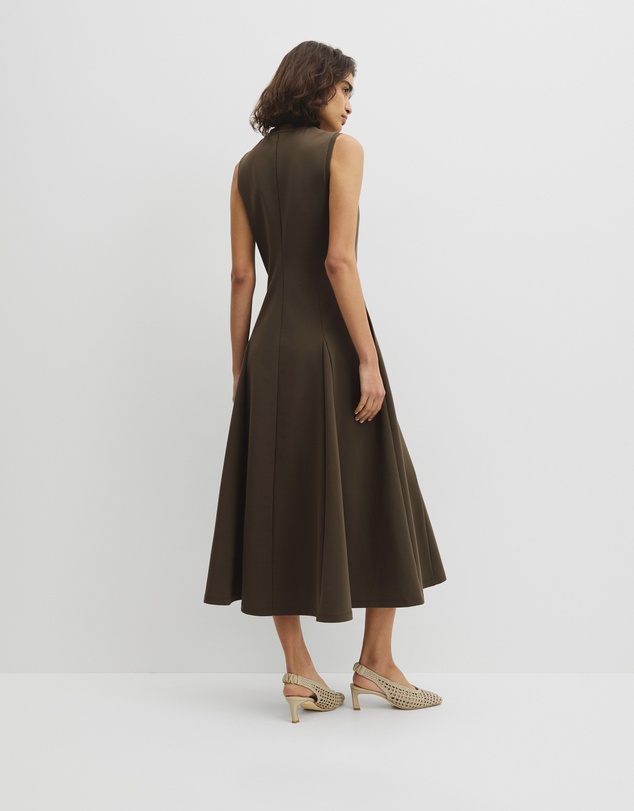 Country Road - Panel Zip Neck Ponte Dress