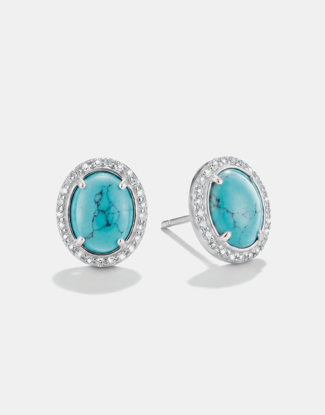 THOMAS SABO - THOMAS SABO Ear studs with imitation turquoise and zirconia