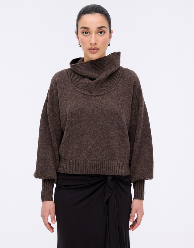 Minima Esenciales - Rian Wool Cashmere Funnel Neck Jumper