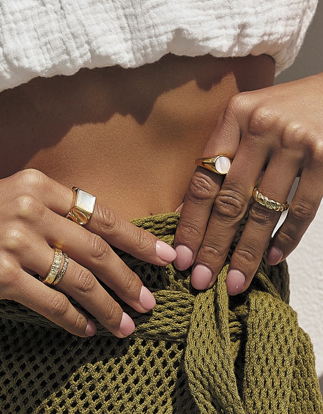 Arms Of Eve - Amira Gold and Pearl Ring