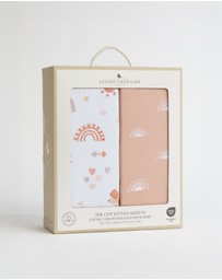 Living Textiles - 2 Pack Organic Cot Fitted Sheet - Bohemian Bliss