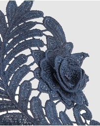 Max Alexander - Navy Lace Crown Headband Fascinator