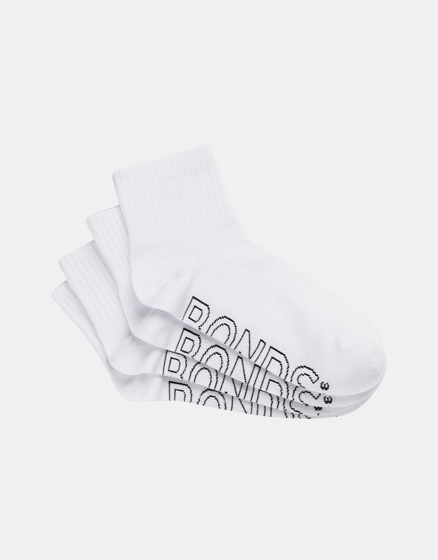 Bonds - 4-Pack Logo Lightweight Quarter Crew Socks