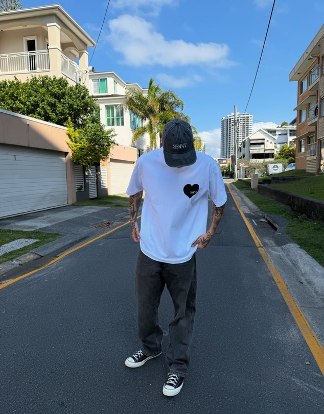 SSAINT - Heart Tee Black & White