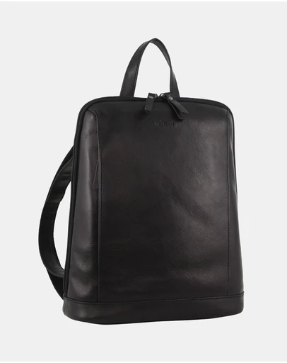 Milleni - Milleni Ladies Genuine Leather Twin Zip Backpack