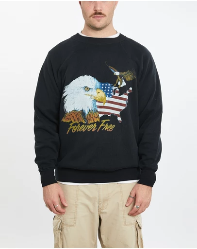 Vintage by The Real Deal - Pre Loved - Vintage 90s 'Forever Free USA' Sweatshirt