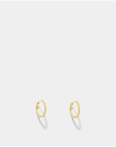 MIMCO - Vela Large Huggie 925 Sterling Silver Hoop Earrings