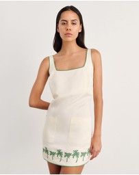 Jag - Palm Embroidered Mini Dress