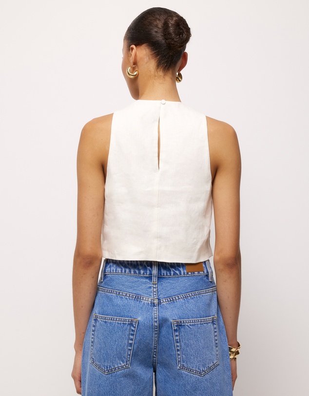 AERE - Maris Pintuck Linen Top