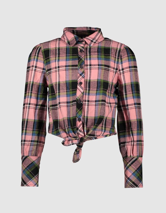 B.Nosy - Check Blouse With Knot - Kids-Teens