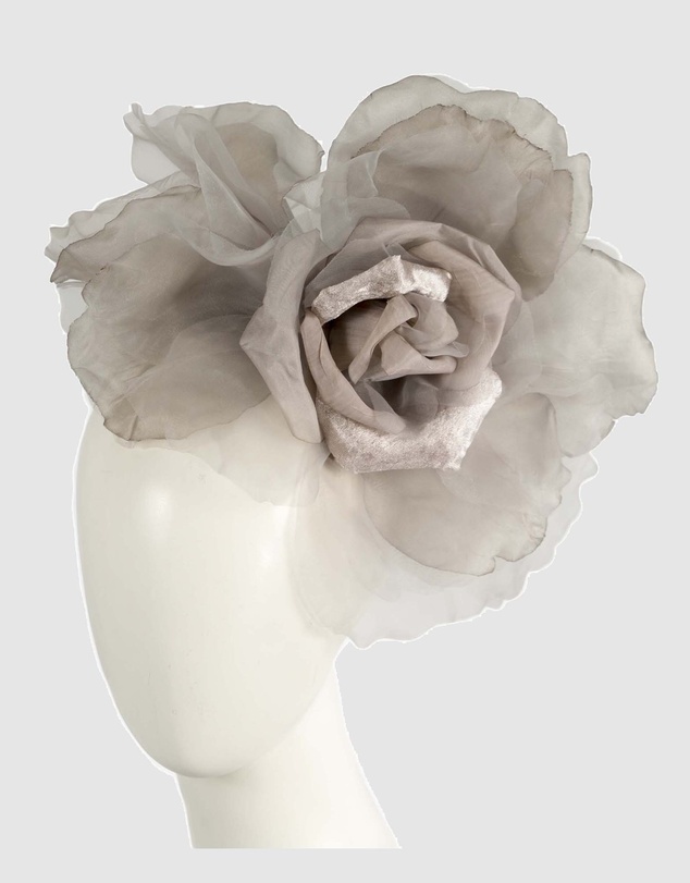 Fillies Collection - Large Grey Flower Fascinator Headband