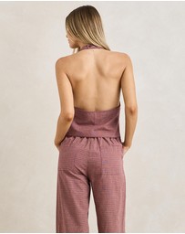 Rhythm - Lucy Check Halter Vest