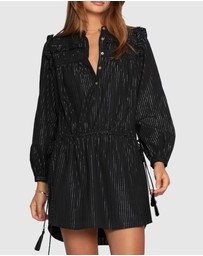 Belle & Bloom - Off the Vine Lurex Stripe Mini Dress
