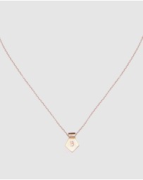 CA Jewellery - Letter B Pendant Necklace Rose Gold