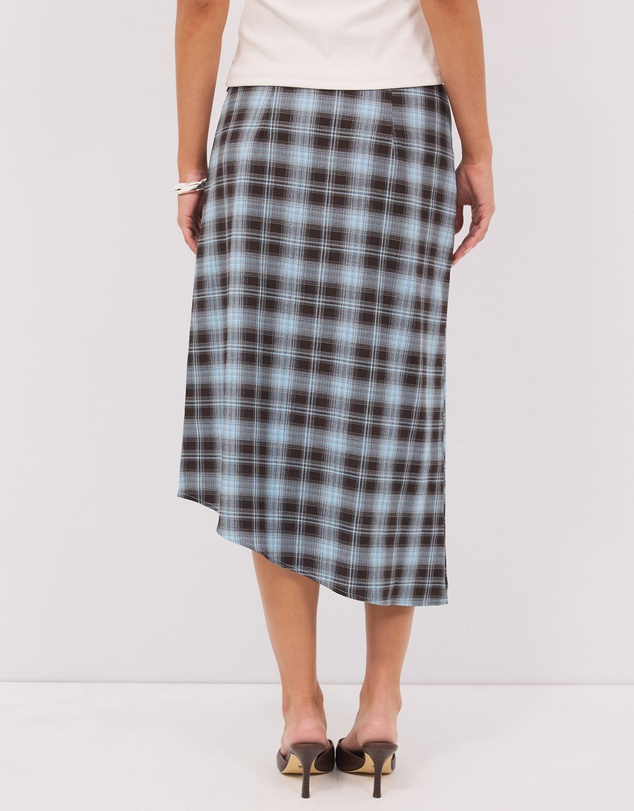 Calli - Lucy Check Asym Midi Skirt
