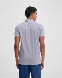 Oxford - Milo Print Jersey Polo With Pocket