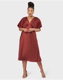 Pink Dusk by Curve Project - Wanting More Midi Dress