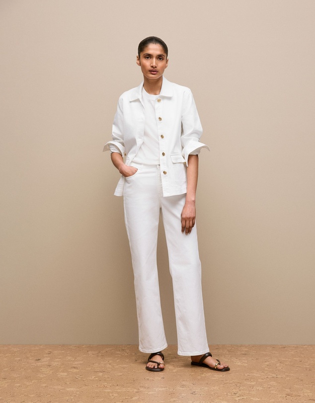 Trenery - Pocket Detail Denim Jacket in White