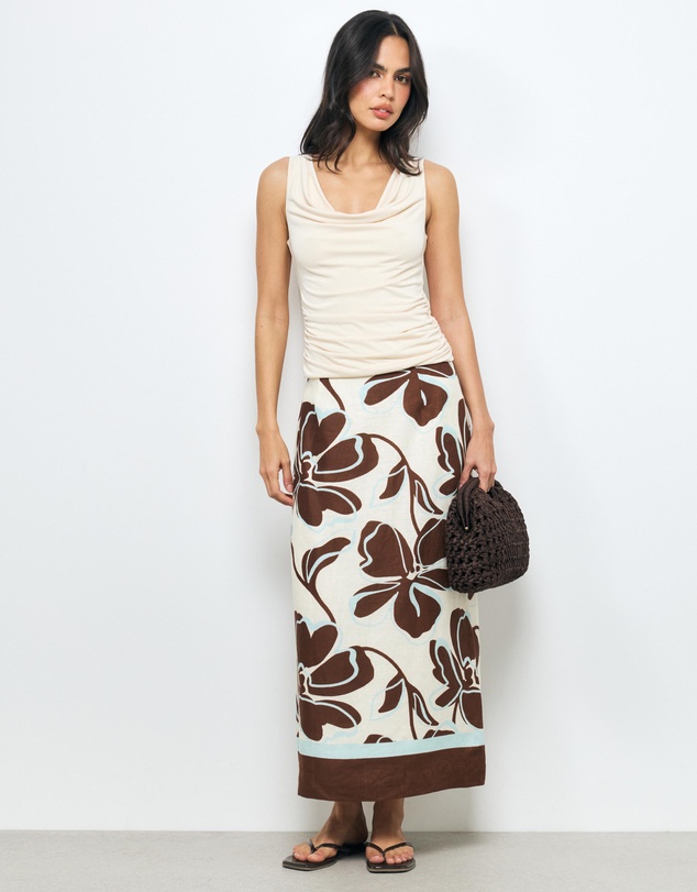 AERE - Nela Linen Maxi Skirt
