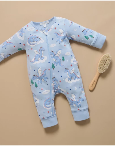 Purebaby - Thick Pyjama Sleep Growsuit -Kids-Babies