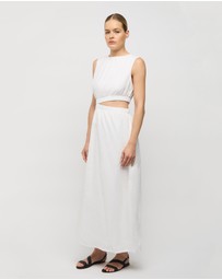 FRIEND of AUDREY - Camile Linen Cut-out Dress