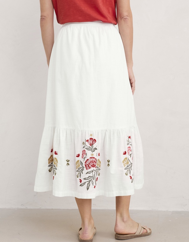 Seasalt - Seasalt Cornwall White Through the Woods Skirt