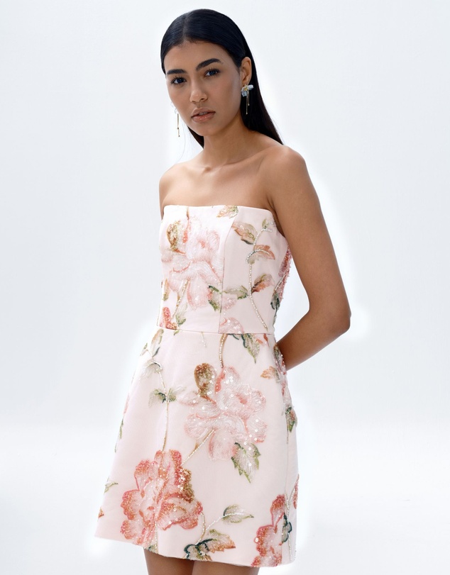 JUSTIN TONG - Ellaire Beaded Mini Dress