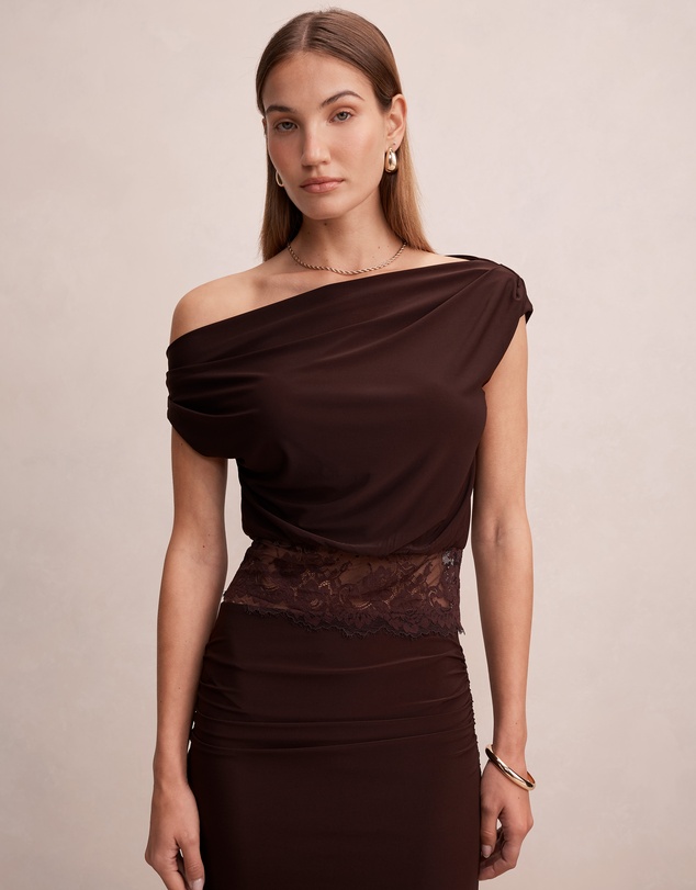 Forever New - Quinn Tipped Lace Top