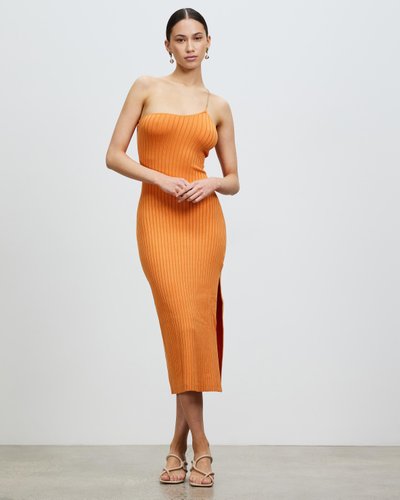 Posie Asymmetric Knit Midi Dress